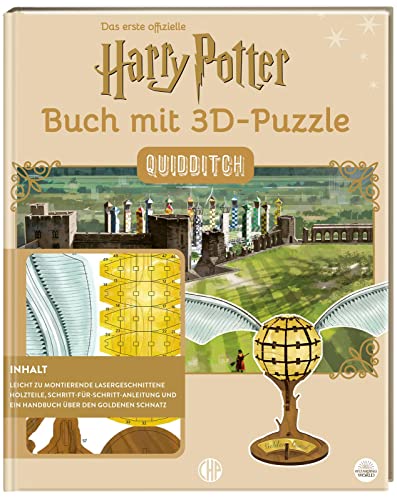Harry Potter - Quidditch - Das offizielle Buch mit 3D-Puzzle Fan-Art: Buch mit hochwertigem Harry Potter Schnatz-Figuren-Holzbau-Set von CHP