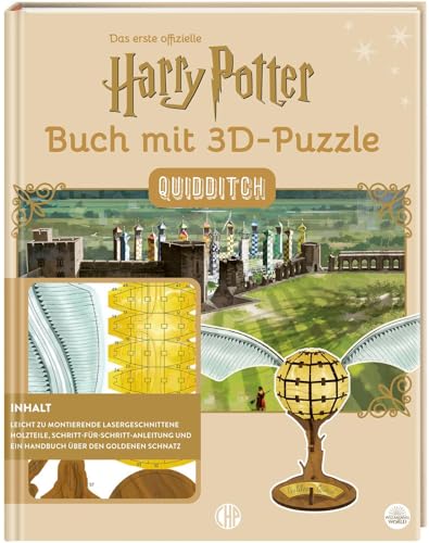 Harry Potter - Quidditch - Das offizielle Buch mit 3D-Puzzle Fan-Art: Buch mit hochwertigem Harry Potter Schnatz-Figuren-Holzbau-Set von CHP