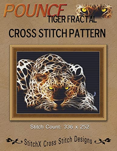 Pounce Tiger Fractal Cross Stitch Pattern von CREATESPACE