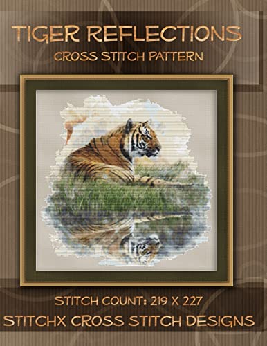 Tiger Reflections Cross Stitch Pattern