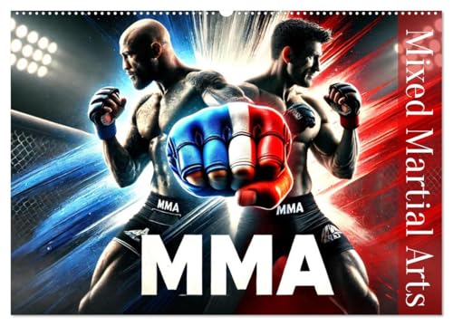 MMA - Mixed Martial Arts France (Calendrier mural 2025 DIN A2 horizontal), CALVENDO calendrier mensuel von CALVENDO