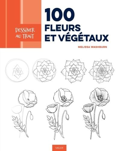 Dessiner au trait 100 fleurs et végétaux