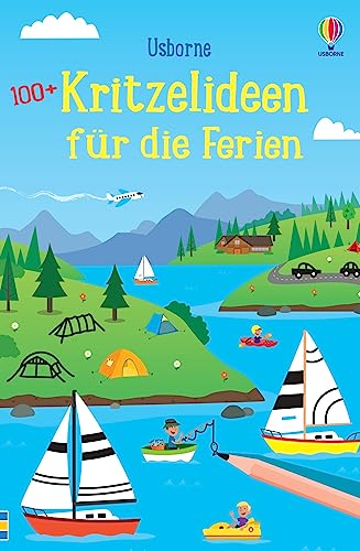 100+ Kritzelideen für die Ferien: Vorlagen mit kreativen Mal- und Kritzelideen – ab 6 Jahren (Usborne Knobelbücher) von Usborne