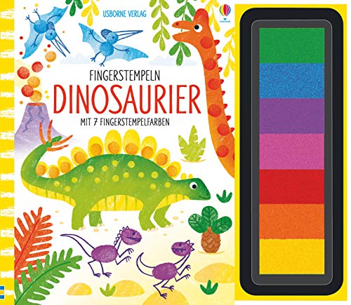 Fingerstempeln: Dinosaurier: Mit 7 Fingerstempelfarben (Fingerstempeln-Reihe) von Usborne Verlag