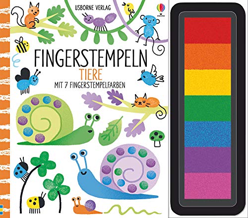 Fingerstempeln: Tiere: mit 7 Fingerstempelfarben (Fingerstempeln-Reihe) von Usborne