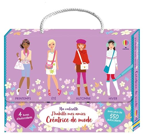 Ma valisette J'habille mes amies Créatrice de mode - Dès 7 ans: Coffret en 4 voulmes : Collection printemps ; Collection Eté ; Collection Automne ; Collection Hiver