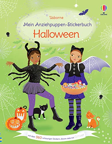 Mein Anziehpuppen-Stickerbuch: Halloween: Stickerheft mit über 360 Anzieh-Stickern, davon viele mit Glitzer – gruseliges Stickervergnügen ab 5 Jahren (Meine Anziehpuppen-Stickerbücher)