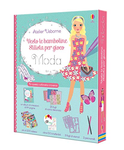 Moda. Vesto le bamboline. Stilista per gioco. Atelier Usborne Moda. Vesto le bamboline. Stilista per gioco. Atelier Usborne