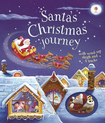 Santa's Christmas Journey with Wind-Up Sleigh: with wind-up sleigh and 4 tracks