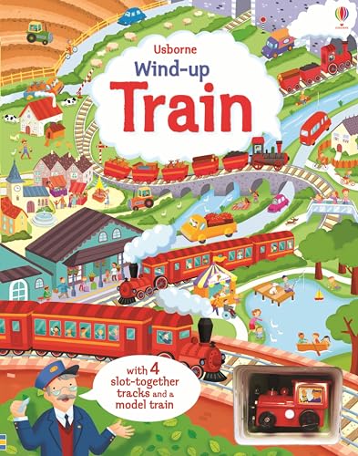 Wind-up Train: A Toy and Book Combo with a Steam Train Adventure Through Cities, Mountains, and Rivers, and a Visit to a Train Museum von Usborne