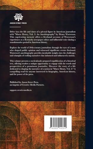 Marse Henry: An Autobiography von Anson Street Press