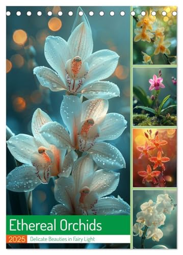 Ethereal Orchids (Desk Calendar 2025 DIN A5 portrait), CALVENDO 12 Month DeskCalendar: An artistic journey through the world of orchids von CALVENDO