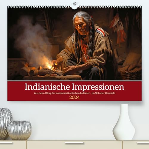 Indianische Impressionen (hochwertiger Premium Wandkalender 2024 DIN A2 quer), Kunstdruck in Hochglanz