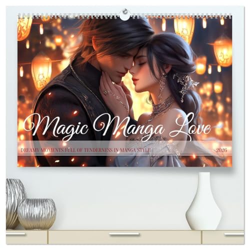 Magic Manga Love (High Quality Premium Wall Calendar 2026 DIN A2 landscape),CALVENDO 12 Month Wall Calendar: Small scenes full of familiarity and love von Calvendo