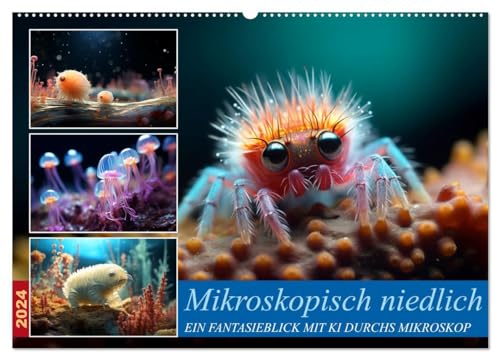 Mikroskopisch niedlich (Wandkalender 2024 DIN A2 quer), CALVENDO Monatskalender: Mikrokosmos der Niedlichkeit - Ein Jahr mit Drolligen Mikroorganismen (CALVENDO Wissenschaft)