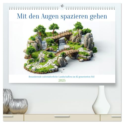 Mit den Augen spazieren gehen (hochwertiger Premium Wandkalender 2025 DIN A2 quer), Kunstdruck in Hochglanz