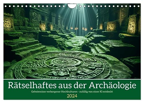 Rätselhaftes aus der Archäologie (Wandkalender 2024 DIN A4 quer), CALVENDO Monatskalender