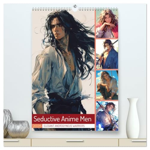 Seductive Anime Men (High Quality Premium Wall Calendar 2025 DIN A2 portrait),CALVENDO 12 Month Wall Calendar: Anime aesthetics meet spiritual masculine strength von CALVENDO