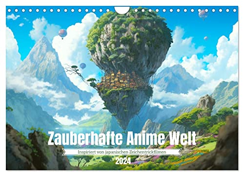Zauberhafte Anime Welt (Wandkalender 2024 DIN A4 quer), CALVENDO Monatskalender von CALVENDO
