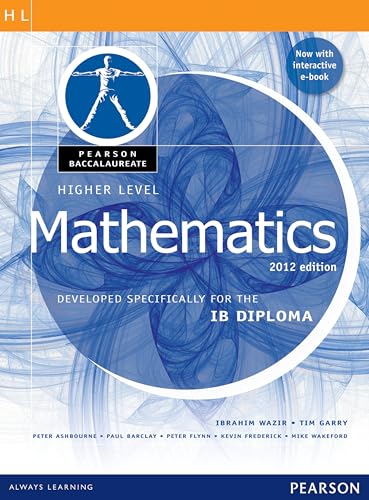 Pearson Baccalaureate Higher Level Mathematics second edition print and ebook bundle for the IB Diploma: Industrial Ecology (Pearson International Baccalaureate Diploma: International E)