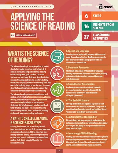 Applying the Science of Reading (Quick Reference Guide) von Association for Supervision & Curriculum Development