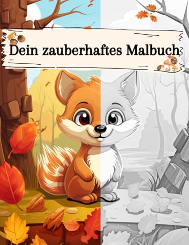 Dein zauberhaftes Malbuch: Entdecke die Welt der Tiere und male sie in deinen Lieblingsfarben. Malbuch ab 4 Jahre.