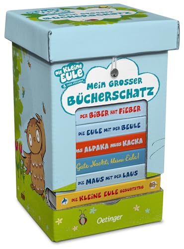 Die kleine Eule. Mein großer Bücherschatz: Schuber mit acht beliebten Pappbilderbüchern der Reihe für Kinder ab 2 Jahren (Die kleine Eule und ihre Freunde) von Oetinger