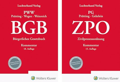 Bundle BGB Kommentar 18. Auflage und ZPO Kommentar 15. Auflage von Hermann Luchterhand Verlag