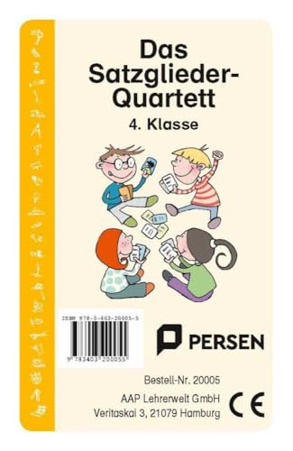 Das Satzglieder-Quartett: (4. Klasse) von Persen Verlag i.d. AAP