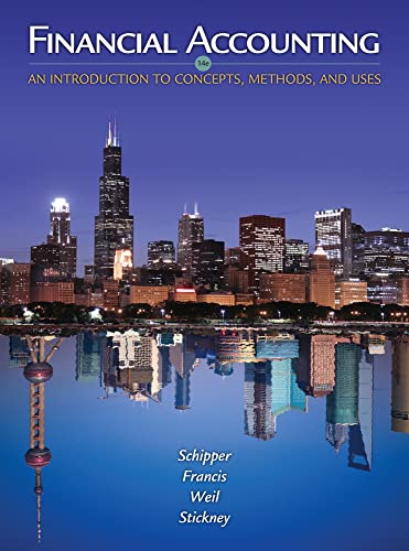 Financial Accounting: An Introduction to Concepts, Methods, and Uses