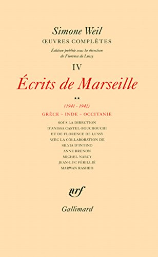 Œuvres complètes: Écrits de Marseille (1941-1942) 2 (4)