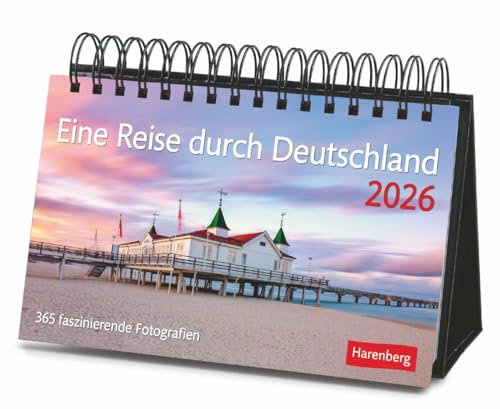 Eine Reise durch Deutschland Premiumkalender 2026 - 365 faszinierende Fotografien: Tages-Tischkalender zum Umklappen, mit faszinierenden Eindrücken ... 2026 (Tischkalender Harenberg) von Harenberg
