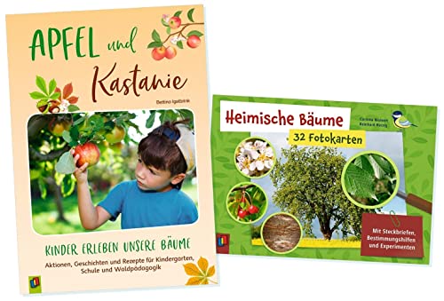 Paket: Heimische Bäume: jeweils 1 Ex. 9783834660381 Fotokarten "Heimische Bäume" und 9783834660367 Buch "Apfel und Kastanie" von Verlag An Der Ruhr