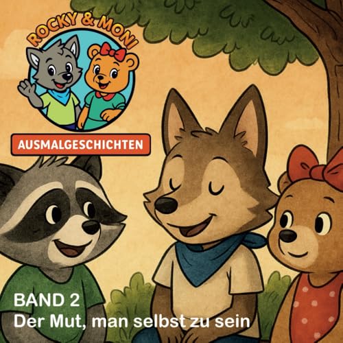 Rocky und Moni - Ausmalgeschichten: Band 2 - Der Mut, man selbst zu sein von Independently published