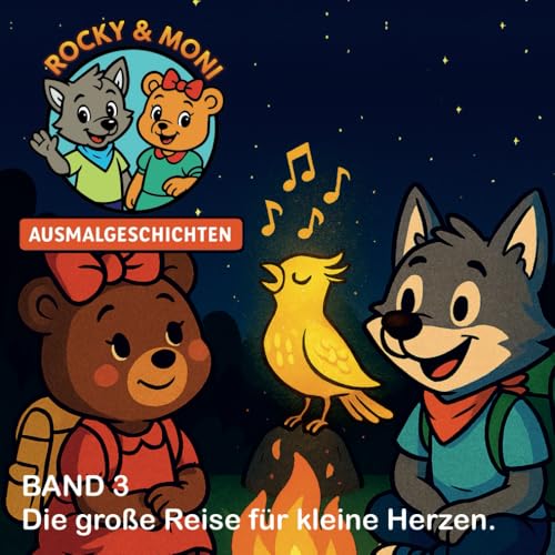 Rocky und Moni - Ausmalgeschichten: Band 3 – Die große Reise für kleine Herzen von Independently published