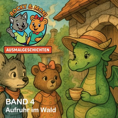 Rocky und Moni - Ausmalgeschichten: Band 4 – Aufruhr im Wald von Independently published
