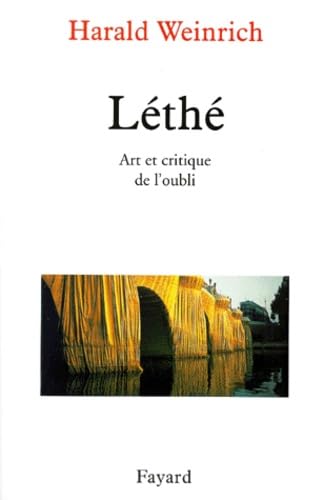 Léthé Art et critique de l'oubli