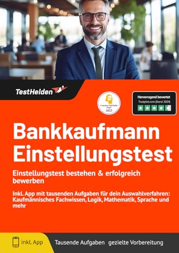 Bankkaufmann Einstellungstest: Einstellungstest bestehen & erfolgreich bewerben! Inkl. App mit tausenden Aufgaben für dein Auswahlverfahren: ... Logik, Mathematik, Sprache und mehr Bankkaufmann Einstellungstest: Einstellungstest bestehen & erfolgreich bewerben! Inkl. App mit tausenden Aufgaben für dein Auswahlverfahren: ... Logik, Mathematik, Sprache und mehr von eHEROES GmbH