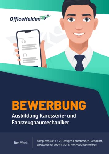 Bewerbung Ausbildung Karosserie- und Fahrzeugbaumechaniker I Komplettpaket I + 20 Designs I Anschreiben, Deckblatt, tabellarischer Lebenslauf & Motivationsschreiben