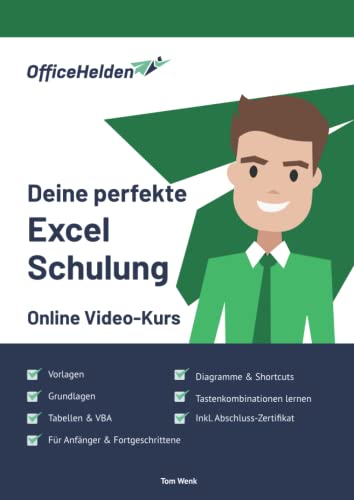 Deine perfekte Excel Schulung I Online Video-Kurs für Anfänger & Fortgeschrittene I Lerne Grundlagen, Tabellen, VBA, Shortcuts, Diagramme & Tastenkombinationen I inkl. Abschluss-Zertifikat & Vorlagen von eHeroes GmbH