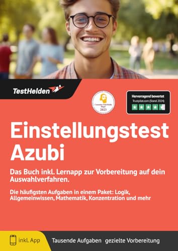 Einstellungstest Azubi - Das Buch inkl. Lernapp zur Vorbereitung auf dein Auswahlverfahren. Die häufigsten Aufgaben in einem Paket: Logik, Allgemeinwissen, Mathematik, Konzentration und mehr Einstellungstest Azubi - Das Buch inkl. Lernapp zur Vorbereitung auf dein Auswahlverfahren. Die häufigsten Aufgaben in einem Paket: Logik, Allgemeinwissen, Mathematik, Konzentration und mehr von eHEROES GmbH