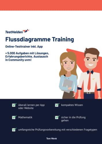 Flussdiagramme Training: Online-Testtrainer inkl. App I + 5.000 Aufgaben mit Lösungen, Erfahrungsberichte, Austausch in Community uvm!