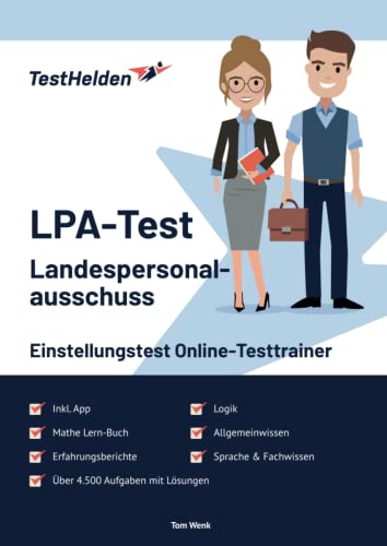 LPA / Landespersonalausschuss Einstellungstest Online-Testtrainer inkl. App & Mathe Lern-Buch I + 4.500 Aufgaben + Lösungen I Erfahrungsberichte, Logik, Allgemeinwissen, Sprache, Sport & Fachwissen LPA / Landespersonalausschuss Einstellungstest Online-Testtrainer inkl. App & Mathe Lern-Buch I + 4.500 Aufgaben + Lösungen I Erfahrungsberichte, Logik, Allgemeinwissen, Sprache, Sport & Fachwissen von eHeroes GmbH