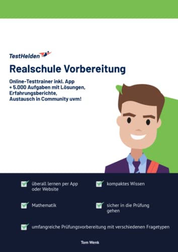 Realschule Vorbereitung: Online-Testtrainer inkl. App I + 5.000 Aufgaben mit Lösungen, Erfahrungsberichte, Austausch in Community uvm!