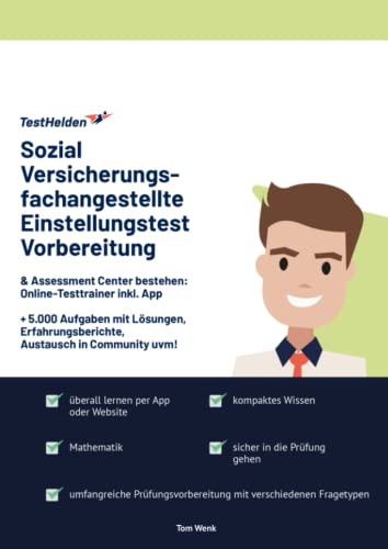 Sozial Versicherungsfachangestellte Einstellungstest Vorbereitung & Assessment Center bestehen: Online-Testtrainer inkl. App I + 5.000 Aufgaben mit ... Austausch in Community uvm! Sozial Versicherungsfachangestellte Einstellungstest Vorbereitung & Assessment Center bestehen: Online-Testtrainer inkl. App I + 5.000 Aufgaben mit ... Austausch in Community uvm!