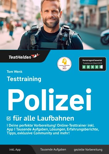 Testtraining Polizei für alle Laufbahnen I Deine perfekte Vorbereitung! Online-Testtrainer inkl. App I Tausende Aufgaben, Lösungen, Erfahrungsberichte, Tipps, exklusive Community und mehr! Testtraining Polizei für alle Laufbahnen I Deine perfekte Vorbereitung! Online-Testtrainer inkl. App I Tausende Aufgaben, Lösungen, Erfahrungsberichte, Tipps, exklusive Community und mehr!