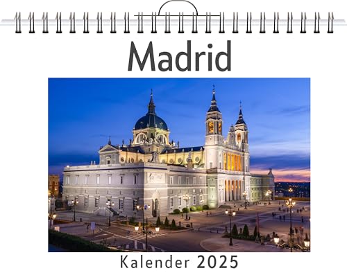 Madrid - (Wandkalender 2025, Kalender DIN A4 quer, Monatskalender im Querformat mit Kalendarium, das perfekte Geschenk) von FlipFlop