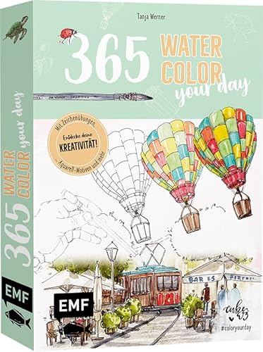 365 – Watercolor your day – Entdecke deine Kreativität!: Mit Zeichenübungen, Aquarell-Motiven und mehr 365 – Watercolor your day – Entdecke deine Kreativität!: Mit Zeichenübungen, Aquarell-Motiven und mehr von Edition Michael Fischer