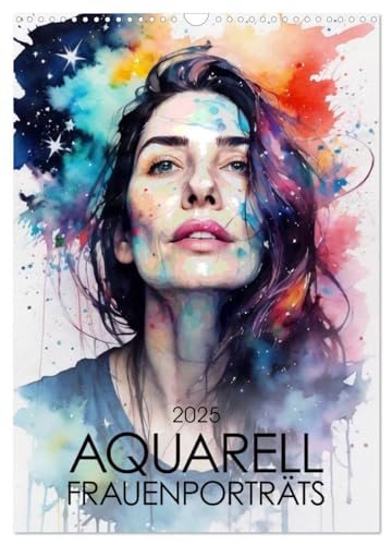 Aquarell-Frauenporträts (Wandkalender 2025 DIN A3 hoch), CALVENDO Monatskalender von CALVENDO