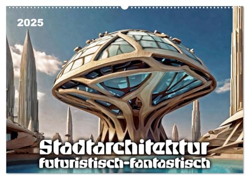 Stadtarchitektur, futuristisch-fantastisch (Wandkalender 2025 DIN A2 quer), CALVENDO Monatskalender von CALVENDO
